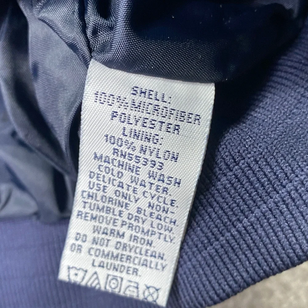 Vantage Villanova Pullover Windshirt Mens Large Navy Blue Embroidered Logo
